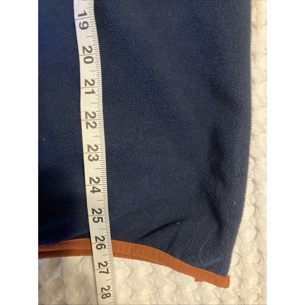 Coast Pawleys Snap Neck‎ Pullover Fleece Sweatshirt, Orange/Blue Mens Medium - Picture 6 of 12
